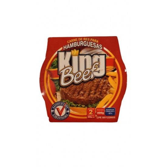 HAMBURGUESA KING BEEF 400GR CARNE RES