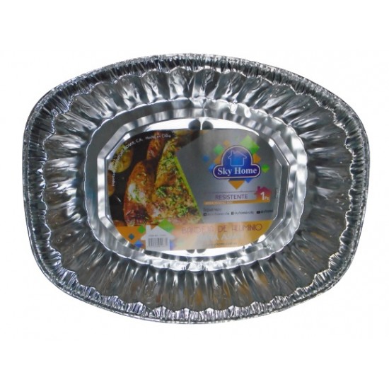 BANDEJA ALUM SKY HOME 45X36CM OVALADA
