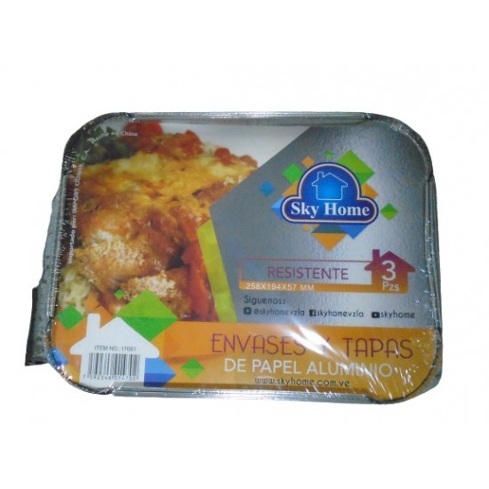 BANDEJA ALUM SKY HOME 3UND 26.5X195 TAP