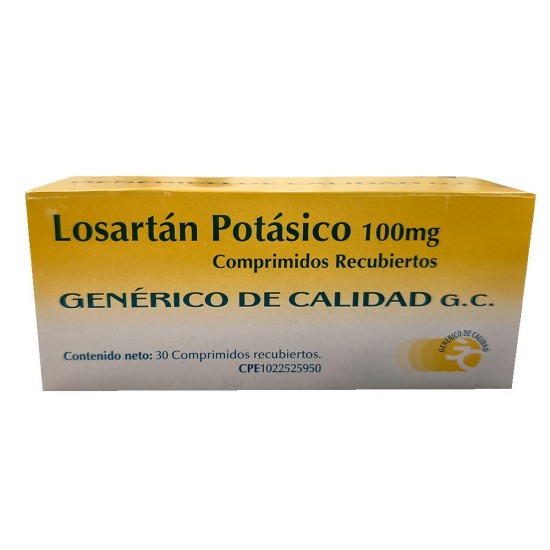 LOSARTAN POTASICO 100MG X 30COMP GENERICO DE CALIDAD