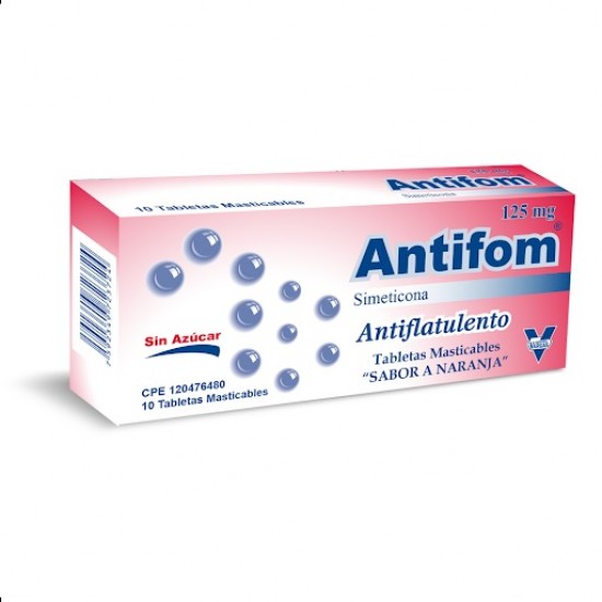 ANTIFOM 125MG X 10TABL MAST SIMETICONA VARGAS