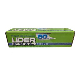 PAPEL ALUMINIO LIDER FOIL 80MTS X 30CM