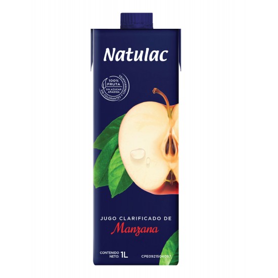 JUGO NATULAC 1LT MANZANA CLARIFICADO UHT