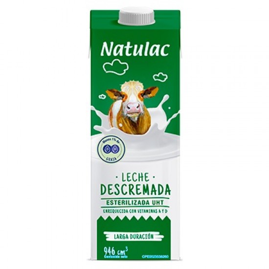 LECHE NATULAC 946ML DESCREMADA UHT