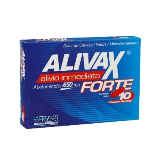 ALIVAX FORTE VIVAX 650 MG X 10 CAPSULAS