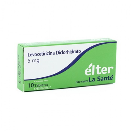 LEVOCETIRIZINA ELTER 5MG X 10 TABLETAS