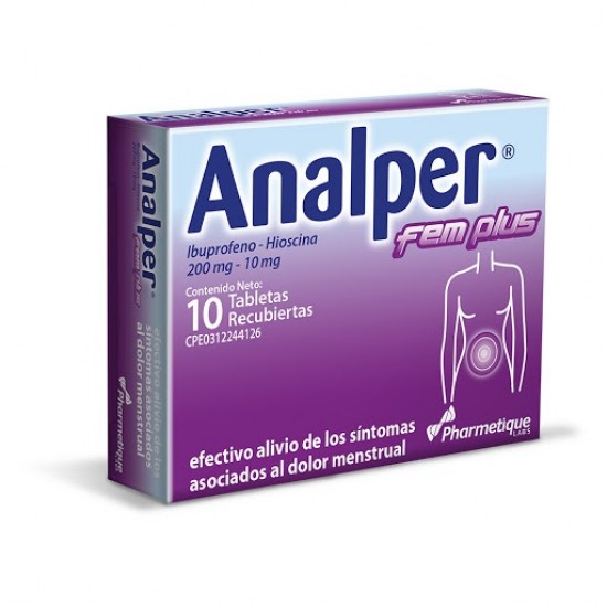 ANALPER FEM PLUS LA SANTE 200MG X10TAB