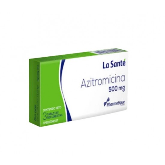AZITROMICINA 500MG X 3TABL LA SANTE
