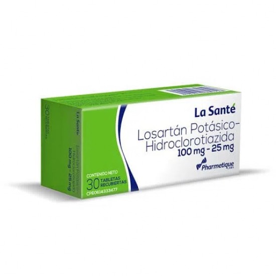 LOSARTAN POTASICO HCT 100MG 25MG X 10TAB LA SANTE