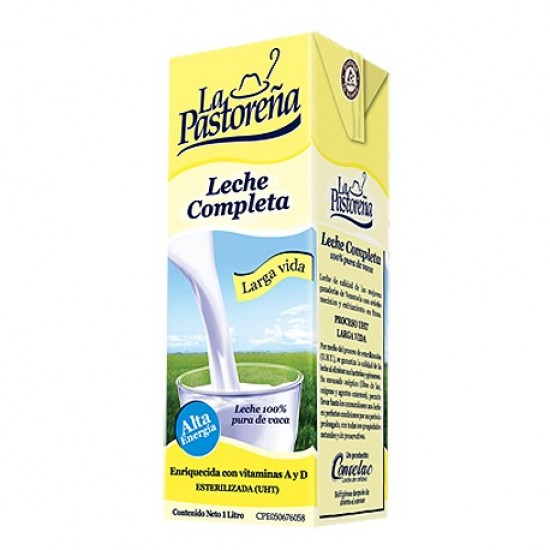 LECHE LA PASTORENA 1LT ENTERA UHT