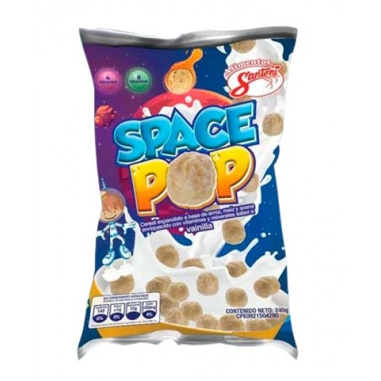 CEREAL SPACE POP 240GR VAINILLA