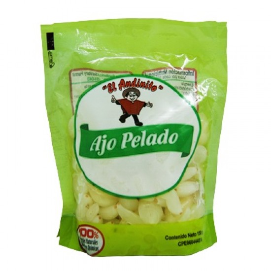 AJO PELADO EL ANDINITO 150 G NATURAL