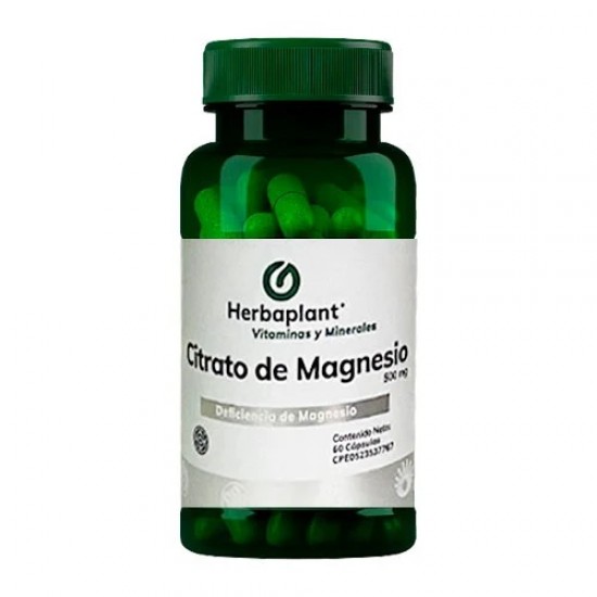 CITRATO DE MAGNESIO 500MG X 60CAPS HERBAPLANT