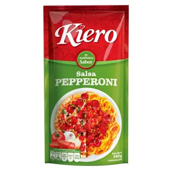 SALSA KIERO 340GR PEPPERONI DOYPACK