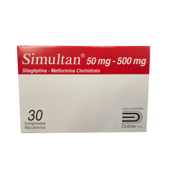 SIMULTAN 50MG 500MG X 30COMP SITAGLIPTINA MET DOLLDER