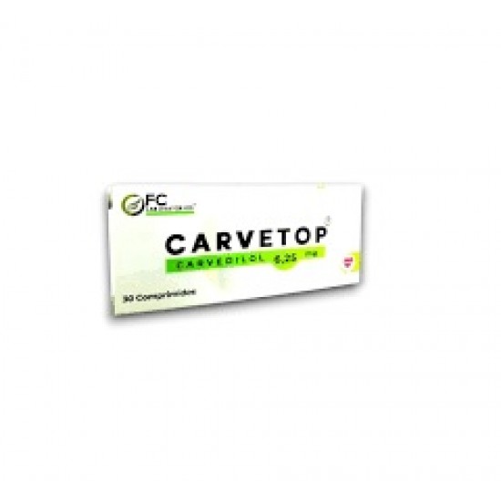 CARLETOP 625MG X 30COMP CARVEDILOL FC PHARMA