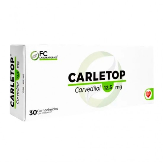 CARLETOP 125MG X 30COMP CARVEDILOL FC PHARMA