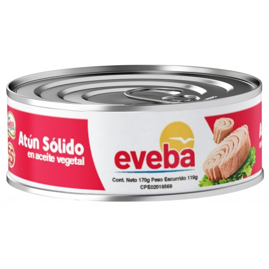 ATUN EVEBA 170GR ACEITE VEGETAL