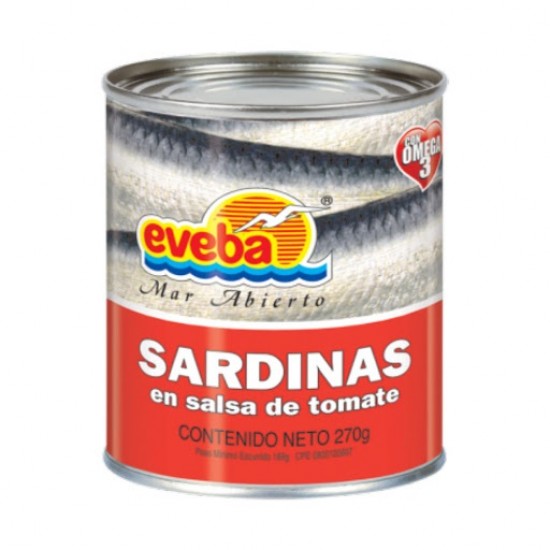 SARDINA EVEBA 270GR SALSA DE TOMATE
