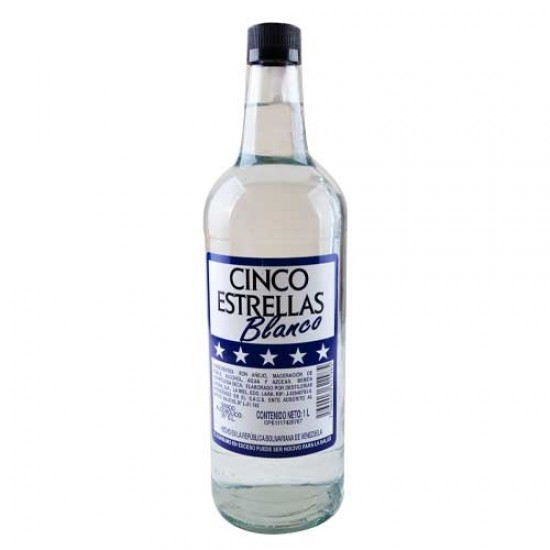 RON CINCO ESTRELLAS 1 LT BLANCO