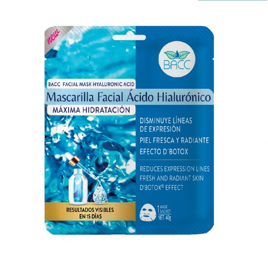 MASCARILLA FACIAL BACC XUND ACID HYALURO