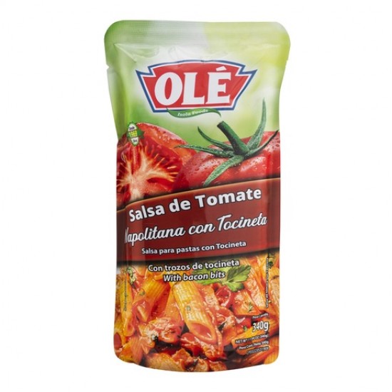 SALSA OLE 300GR NAPOLITANA TOCINETA POUCH