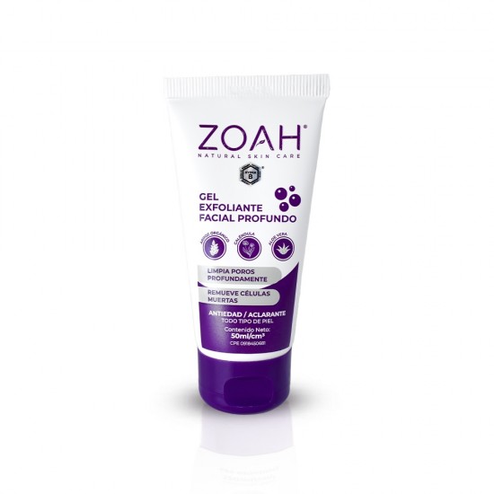 GEL FACIAL ZOAH 50ML EXFOLIANTE PROFUNDO