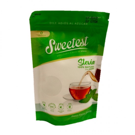 ENDULZANTE SWEETEST 200G STEVIA 0 CALORIAS