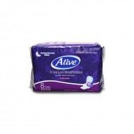 TOALLA SANIT ALIVE 8UND ABUND NOCT