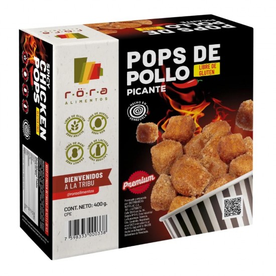 POPS DE POLLO RORA 400GR PICANTE GLUTEN FREE