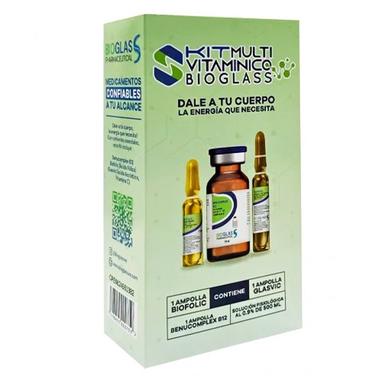 KIT MULTIVITAMINICO X 1AMP ACID FOL ACID ASCOR COMP B SOL FIS BIOGLASS