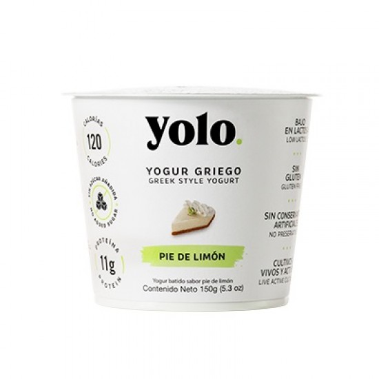 YOGURT GRIEGO YOLO 150GR PIE LIMON