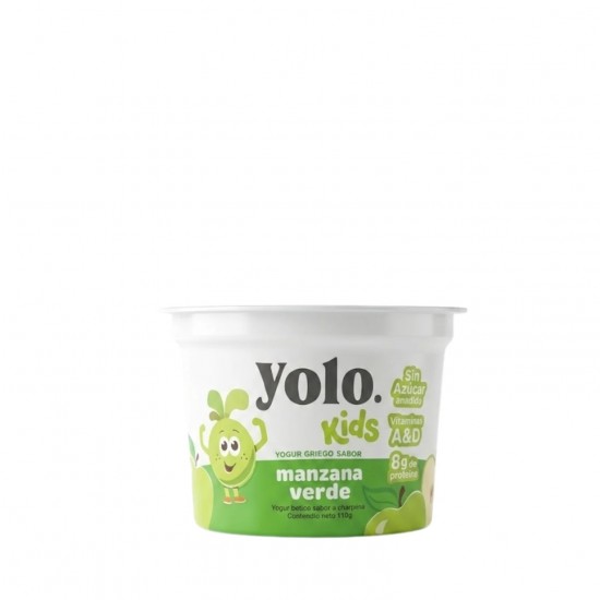 YOGURT GRIEGO YOLO KIDS 110GR MANZANA VERDE