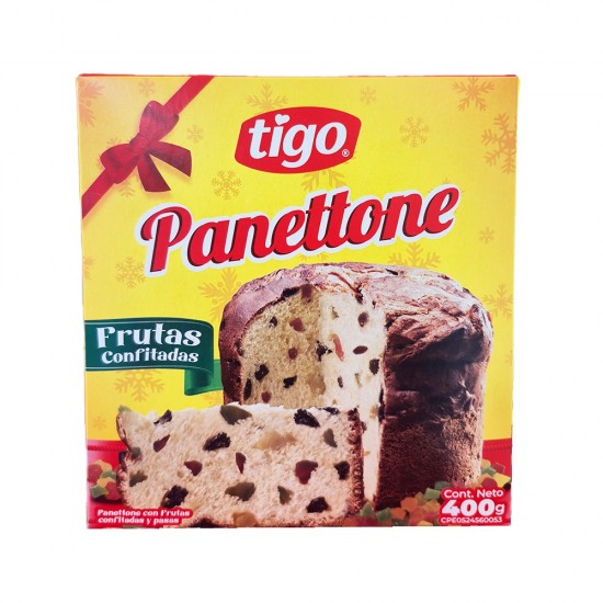 PANETTONE TIGO 400GR FRUTAS CONFITADAS