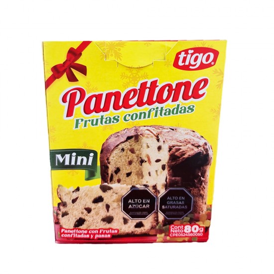 MINI PANETTONE TIGO 80GR FRUTAS CONFITADAS Y PASAS