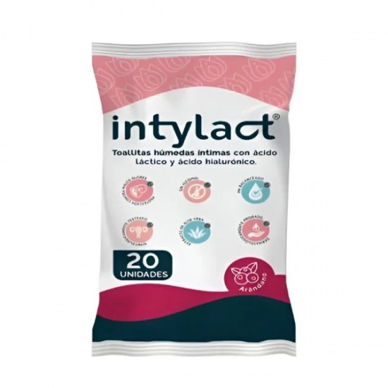 TOALLAS HUMEDAS INTYLACT 20UND INTIMAS ARANDANO