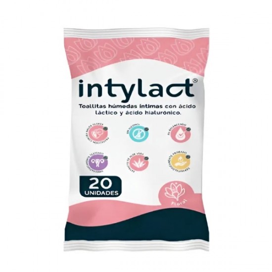 TOALLAS HUMEDAS INTYLACT 20UND INTIMAS FLORAL