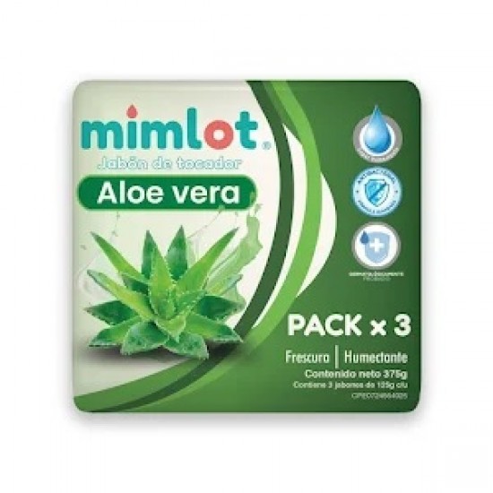 JABON MIMLOT 125GR X3UNI ALOE VERA