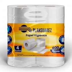 PAPEL HIG PLANSUAREZ 4ROLL 600HOJAS