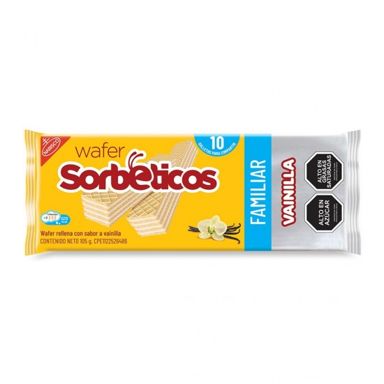 WAFER SORBETICOS 105GR VAINILLA FAMILIAR