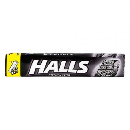 CARAMELOS HALLS EXTRA FUERTE 24.7GR***