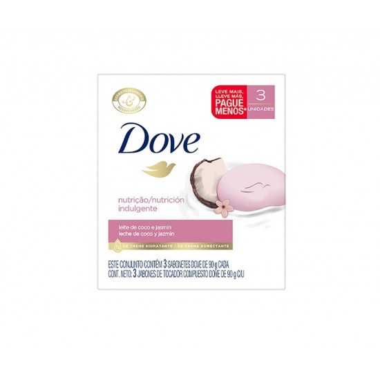 JABON DOVE 90GRX3UND LECHE DE COCO