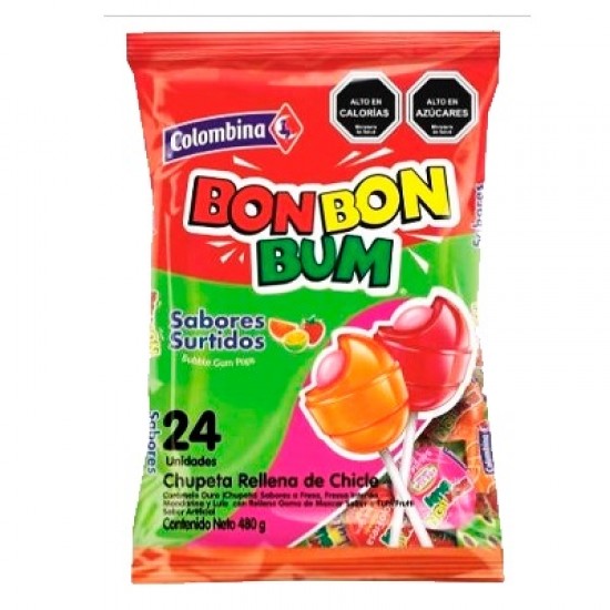 CHUPETA BON BON BUM 24UND SURTIDAS