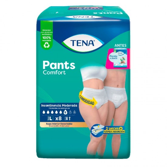 PANALES TENA 8UND L ADULTO PANTS CLASICO