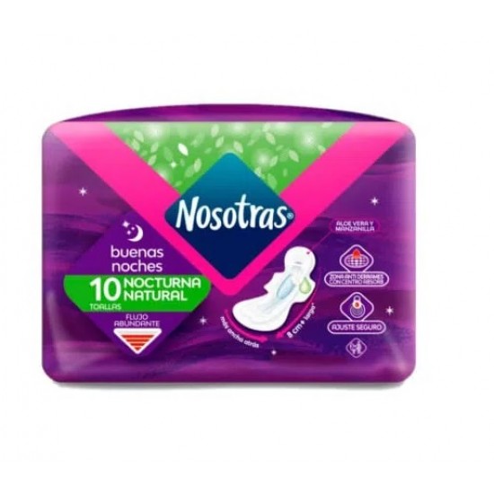 TOALLA SANIT NOSOTRAS 10UND NOCTURNAS