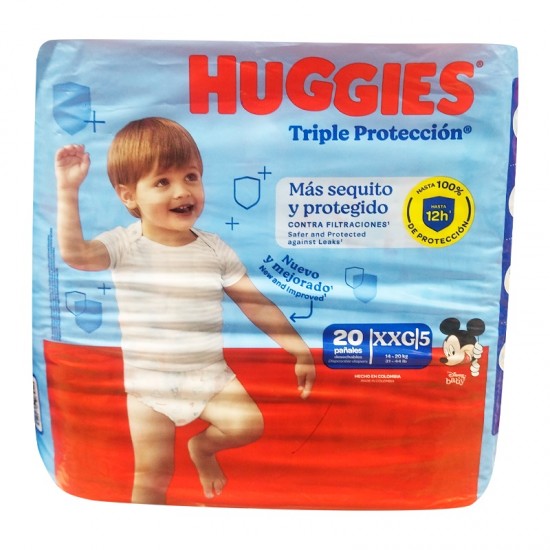 PANALES HUGGIES XXG 20UND TRIPLE PROTEC