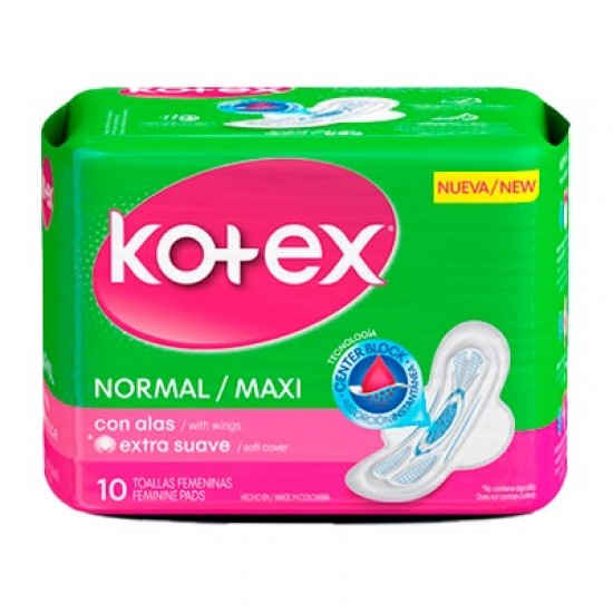 TOALLA SANIT KOTEX 10UND DIA ALAS