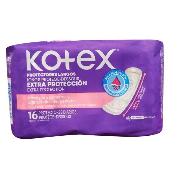 PROTEC DIARIO KOTEX 16UND LINER LARGO