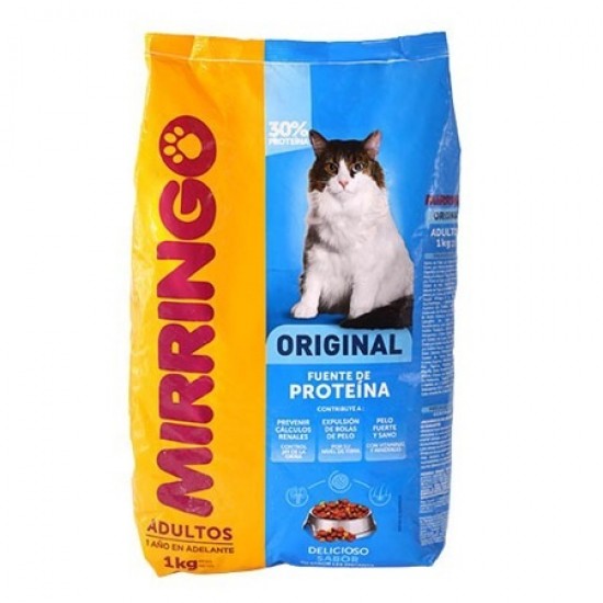 ALIMENTO P/GATO MIRRINGO 1KG ADULTO