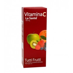 VITAMINA C 500MG X 10TAB TUTTI FRUTTI BLIST LA SANTE***